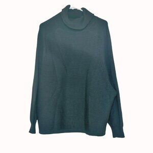 Eloquii Womens Plus Black Cowl Neck Sweater Size 22/24 Ribbed Pattern